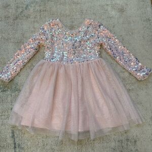 Cat & Jack Pink Sequin and Tulle Party Dress